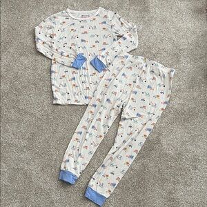 Magnetic Me Kids Pajama Set with Blue and White Truck Print